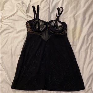 Black lace nightgown